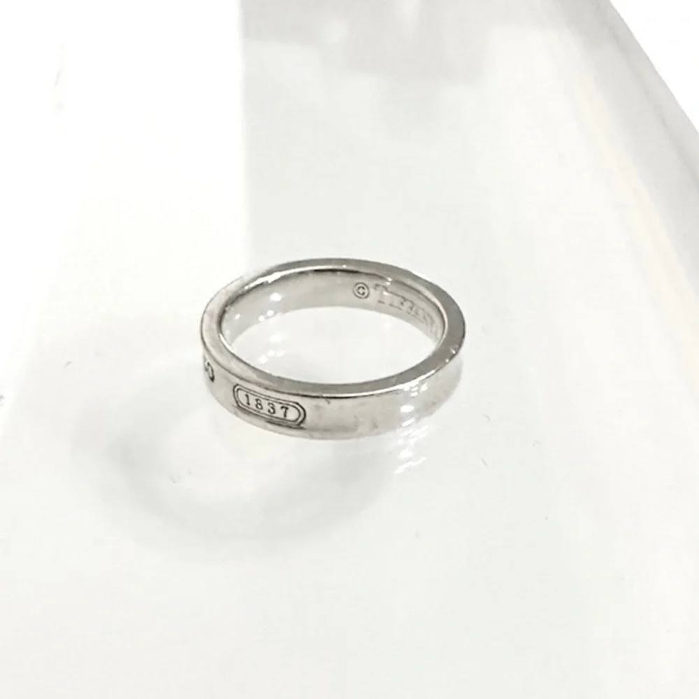 💎 TIFFANY&CO. 1837 Silver 925 Thin Band Ring sz: 49 - Picture 6 of 12